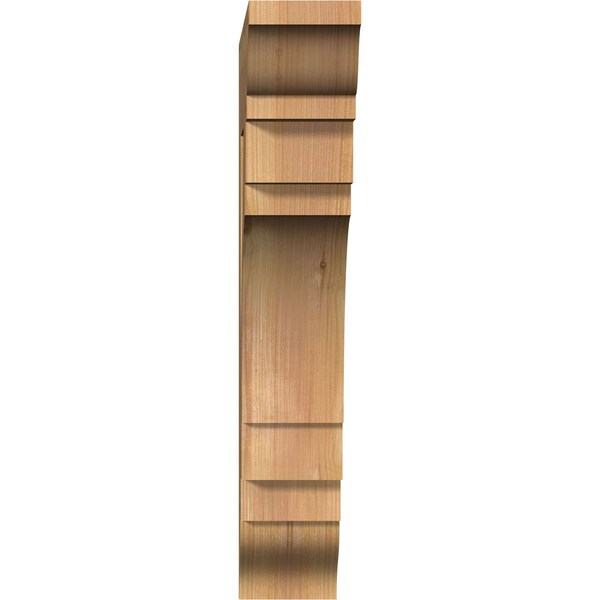 Merced Traditional Smooth Bracket, Western Red Cedar, 3 1/2W X 16D X 20H